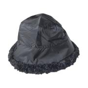 Zwarte Cloche van imitatiebont en nylon BomBoogie , Black , Dames