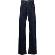 Blauwe Straight Jeans met 5 Zakken Maison Margiela , Blue , Heren