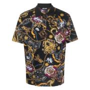 Zwarte polo met korte mouwen Just Cavalli , Multicolor , Heren