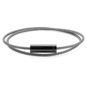 Dubbele Wikkel Kabelarmband Le Gramme , Black , Unisex