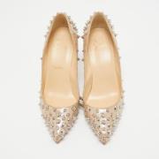 Pre-owned Fabric heels Christian Louboutin Pre-owned , Beige , Dames