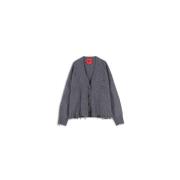 Zachte Lana Cardigan met V-hals Aniye By , Gray , Dames