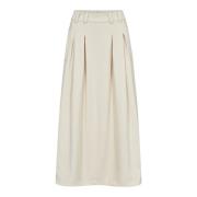 Plooirok Offwhite Lange Rok Co'Couture , White , Dames