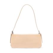 Beige Leren Crossbody Tas By FAR , Beige , Dames