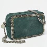 Pre-owned Suede shoulder-bags Stella McCartney Pre-owned , Green , Dam...