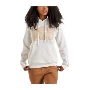 Fluff Logo Hoodie Stijlvol Comfort UGG , White , Dames