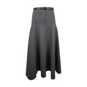 Antraciet Flare Rok in Grijs Norma Kamali , Gray , Dames