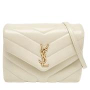 Pre-owned Leather shoulder-bags Yves Saint Laurent Vintage , White , D...