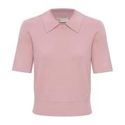 Top met geborduurd logo Tory Burch , Pink , Dames