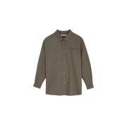 Klassieke Edgar Shirt in Koud Bruin Skall Studio , Brown , Dames