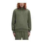 Iconische Zip-Up Sweatshirt Fred Perry , Green , Heren