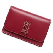 Pre-owned Leather wallets Cartier Vintage , Red , Dames