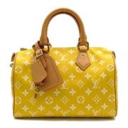 Pre-owned Canvas shoulder-bags Louis Vuitton Vintage , Yellow , Dames