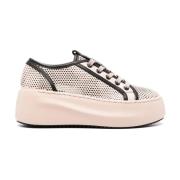 Bruine Casual Sneakers met Cow Leather Vic Matié , Brown , Dames