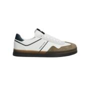 Retro Greenwich Leren Sneakers Tommy Hilfiger , Beige , Heren