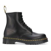 Zwarte leren enkellaarzen Dr. Martens , Black , Dames