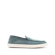 Blauwe Elegante Gesloten Platte Sneakers Sneaker Giorgio Armani , Blue...