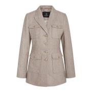 Elegant Scarletbbbaki Jacket Blazer Fallen Rock Bruuns Bazaar , Beige ...