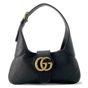 Pre-owned Leather shoulder-bags Gucci Vintage , Black , Dames