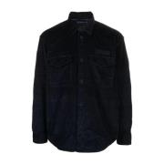 Blauwe Corduroy Overshirt Tommy Hilfiger , Blue , Heren