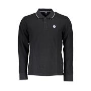 Zwart Katoenen Poloshirt voor Mannen North Sails , Black , Heren