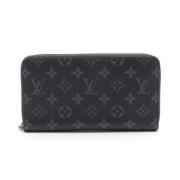 Pre-owned Canvas wallets Louis Vuitton Vintage , Black , Heren