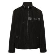 Zwarte Lichtgewicht Polyester Windbreaker Jas Michael Kors , Black , H...