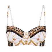 Zwart-wit patroon bikini top Camilla , Multicolor , Dames