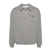 Casual Grijs Katoen Half-Zip Sweater Axel Arigato , Gray , Heren