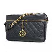 Pre-owned Leather chanel-bags Chanel Vintage , Black , Dames