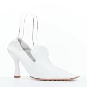 Pre-owned Leather heels Bottega Veneta Vintage , White , Dames