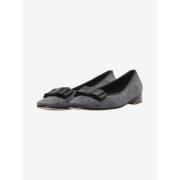 Pre-owned Suede flats Manolo Blahnik Pre-owned , Gray , Dames