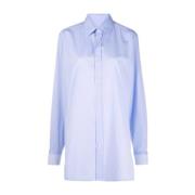 Blauw Katoenen Shirt Maison Margiela , Blue , Dames