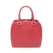 Pre-owned Leather handbags Louis Vuitton Vintage , Red , Dames