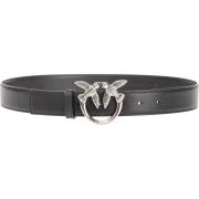 Leren Riem met Uniek Ontwerp Pinko , Black , Dames