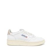 Witte Leren Lage Sneakers Autry , White , Dames