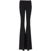 Gebreide Flare Broek in Zwart Balmain , Black , Dames