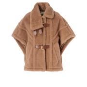 Kameel Poncho Newordano Stijlvol Max Mara , Brown , Dames