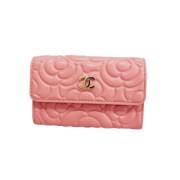 Pre-owned Leather wallets Chanel Vintage , Pink , Dames