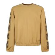 Hoodloze Sweatshirt Katoen Elastaan Samenstelling Moschino , Beige , H...