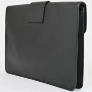 Pre-owned Leather clutches Yves Saint Laurent Vintage , Black , Dames