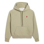 Casual Beige Katoenen Sweatshirt Ami Paris , Beige , Dames