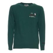 Groene Gebreide Trui Sweater Aw24 MC2 Saint Barth , Green , Heren