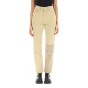 Slim-fit Denim Jeans Ganni , Beige , Dames