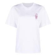 Casual korte mouw witte T-shirt Stand Studio , White , Dames