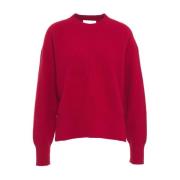 Rode Wollen Pullover Gebreide Aw24 Closed , Red , Dames