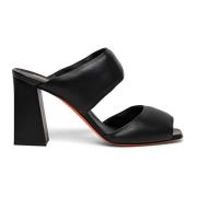 Nappa hoge hak sandaal voor dames Santoni , Black , Dames