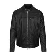 Leather Jackets Peuterey , Black , Heren