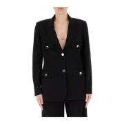 Elegante Blazer met Polyester Mix Liu Jo , Black , Dames