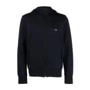 Blauwe Hoodie met rits Tech Essentials Tommy Hilfiger , Blue , Heren